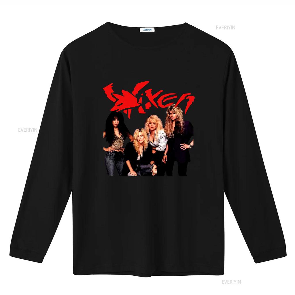 Vixen Band T Shirt for Women Cotton Black Sizes S 5XL Rock YA362 Vintage Washed Slightly Top For Everyday Wear Graphic Homme