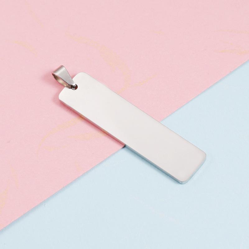 

Элегантная геометрическая прямоугольная пряжка из нержавеющей стали для настраиваемых подвесных украшений