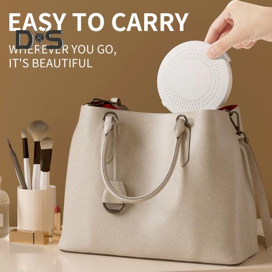 LED Lighted Makeup Mirror 3 Colors Lighting Adjustable Flip Mirror USB Rechargeable Portable Travel Mini Vanity Mirror with Lamp