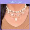 Chic Oceaninspired Shell Beaded Necklace With Multilayer Design For Ladies