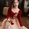 New Chinese Bridal Toast Morning Robe 1011 New Long Sleeve Engagement Return Banquet Temperament Small Evening Dress