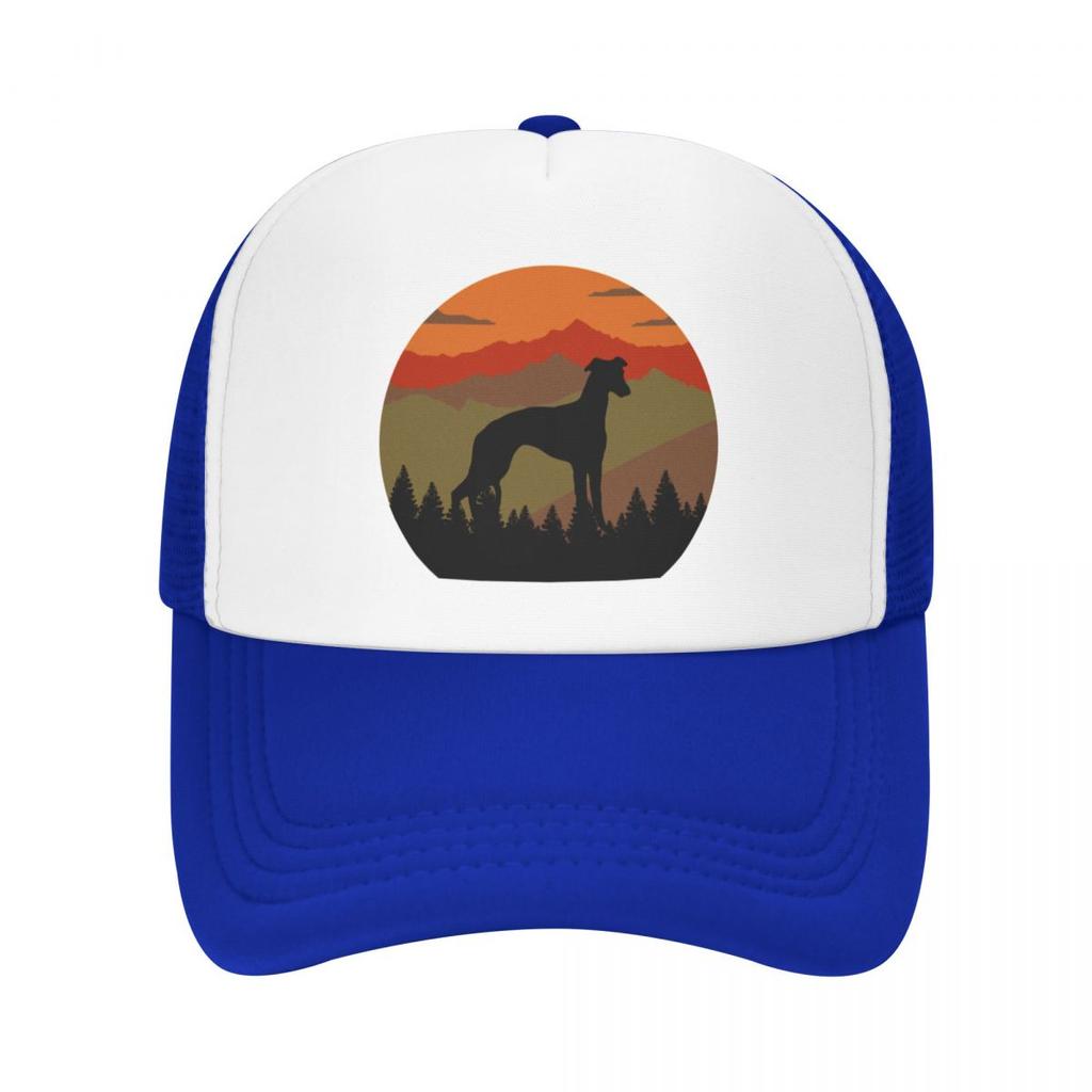 Vintage Sky Mountains Country Wilderness Whippet Dog Gift Baseball Cap Fashionable Derby Hat Hats Man Women'S