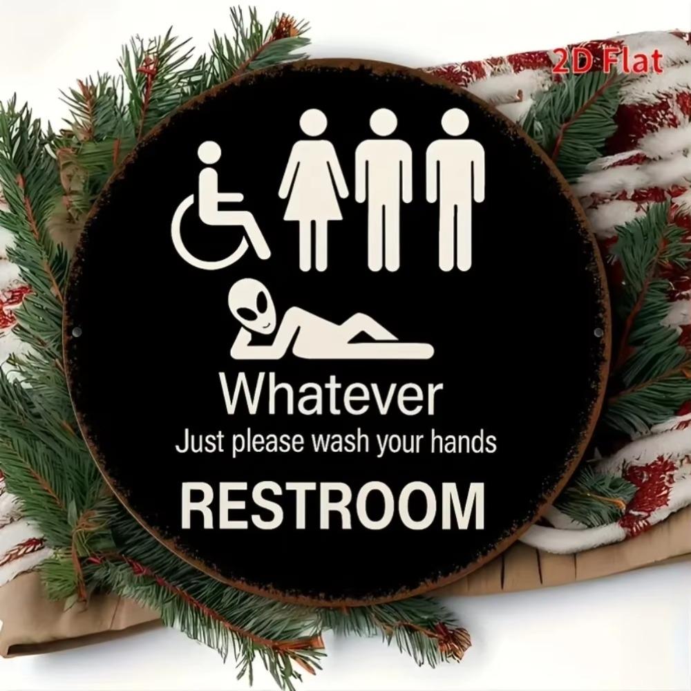 Vintage Style Metal Sign Restroom Decor Handwashing Reminder Novelty Gift Home Wall Art
