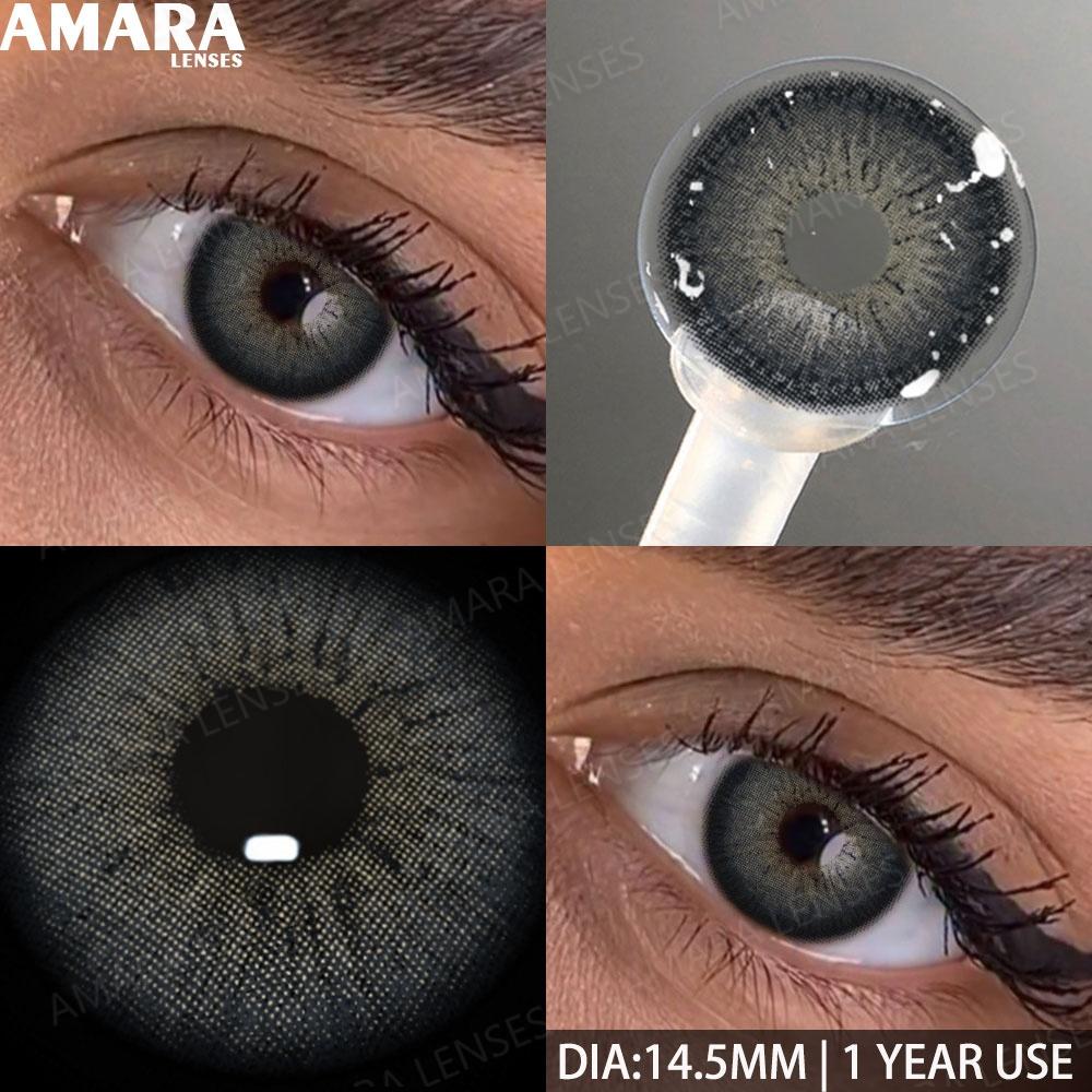AMARA 1 Paar Farbige Kontaktlinsen Jahreslinsen Natürlicher Look Braune Augenlinsen Graue Kontakte Blaue Linsen Grüne Augenlinsen