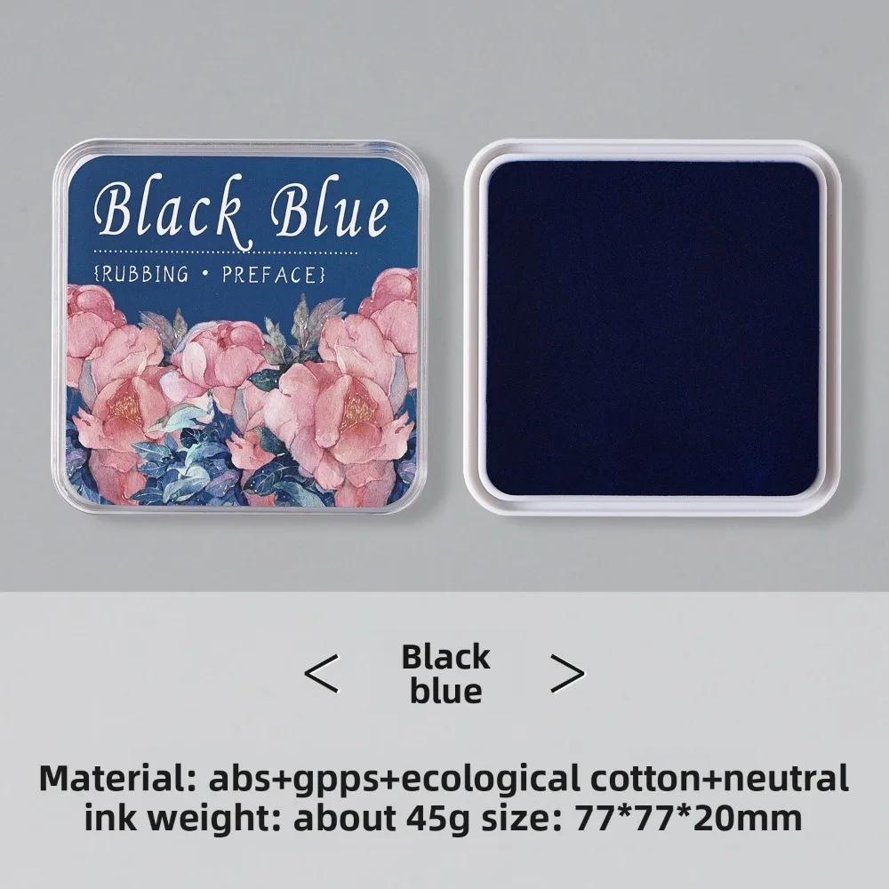 New Square Student Ink Pad Quickly Drying Multiple Colors Self Ink Stamp Eco-cotton Neutral Ink Stationery Inkpad for Students