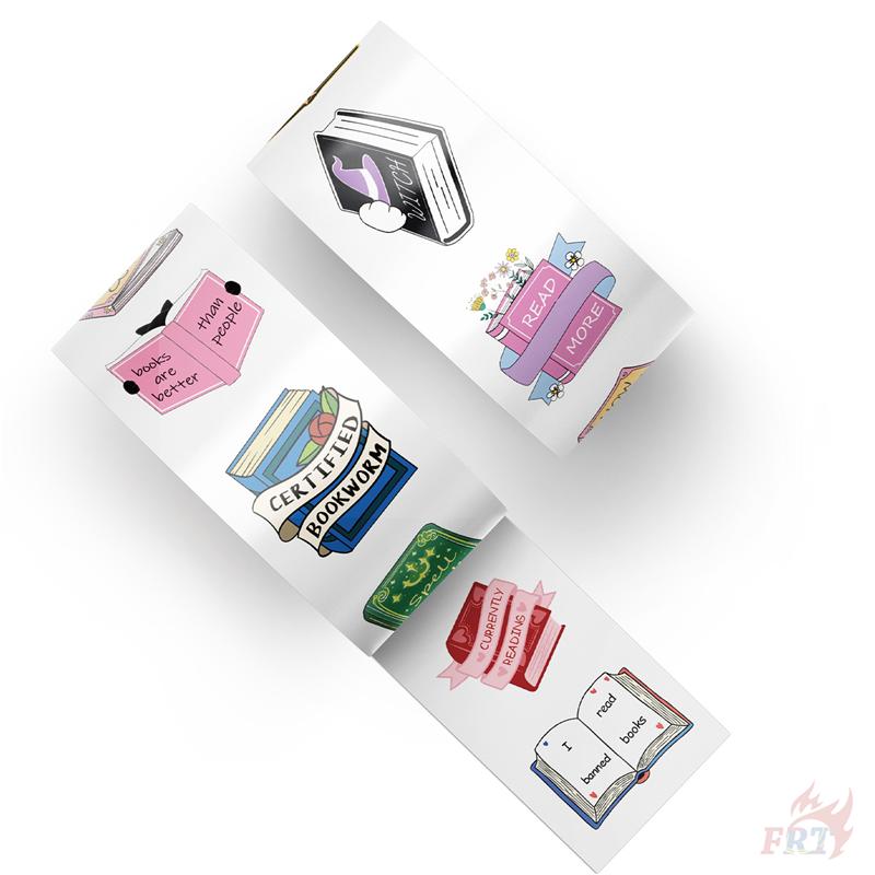 500Pcs/Roll Funny Bookish Art Kids Rewards Stickers - DIY Scrapbooks Album Decor Sealing Label Decals
