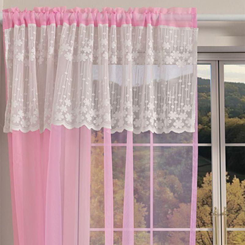 2pcs Sheer Lace Curtains with Pleated Ruffles Gauze Curtain