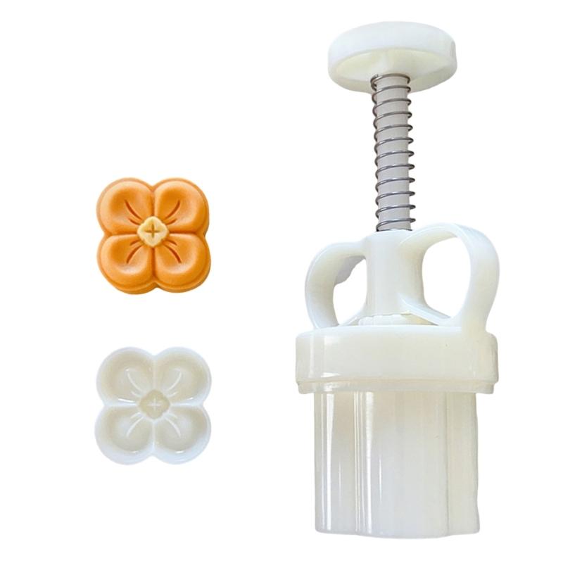 

MidAutumn Festival Moon Cake Maker 3D Fragrans Shape Moon Cake Molds Cookie Stamp Hand Press Cookie Dessert Cutter 1