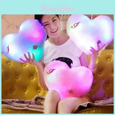 Colorful Illuminated Plush Pillows In Adorable Star Moon And Heart Shapes For Kids