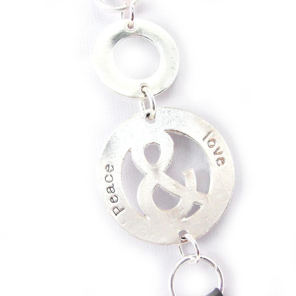 NOA [G5886] – Blaue Designer-Halskette „Peace“.