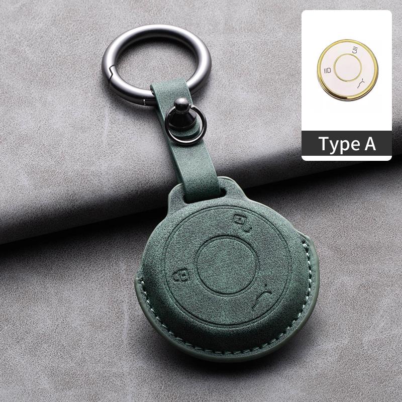 Leather Car Smart Key Case Cover For Neta V Nezha U Nezha No1 Neta V Auto Key Fob Shell Holder Keychain Accessories Q27465QQ-