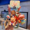 Cute Cartoon Picnic Adventure Butter Bear Keychain Cute Bag Charm Pendant