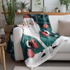Tuniu Christmas Santa Claus Print Blanket Cozy Soft Warm Bed Sofa Throw Blanket Gift for Kids Adults