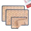 SUPER KITCHEN Macaron Cookie Baking Mat, Set of 3, Food-Grade Silicone, Baking Mat for Bread/Cookies/Pizza, Oven and Microwave Safe, Heat Resistant Pl