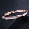 WWJ Top Quality Inlay Zirconia Open Cuff Bangle for Women