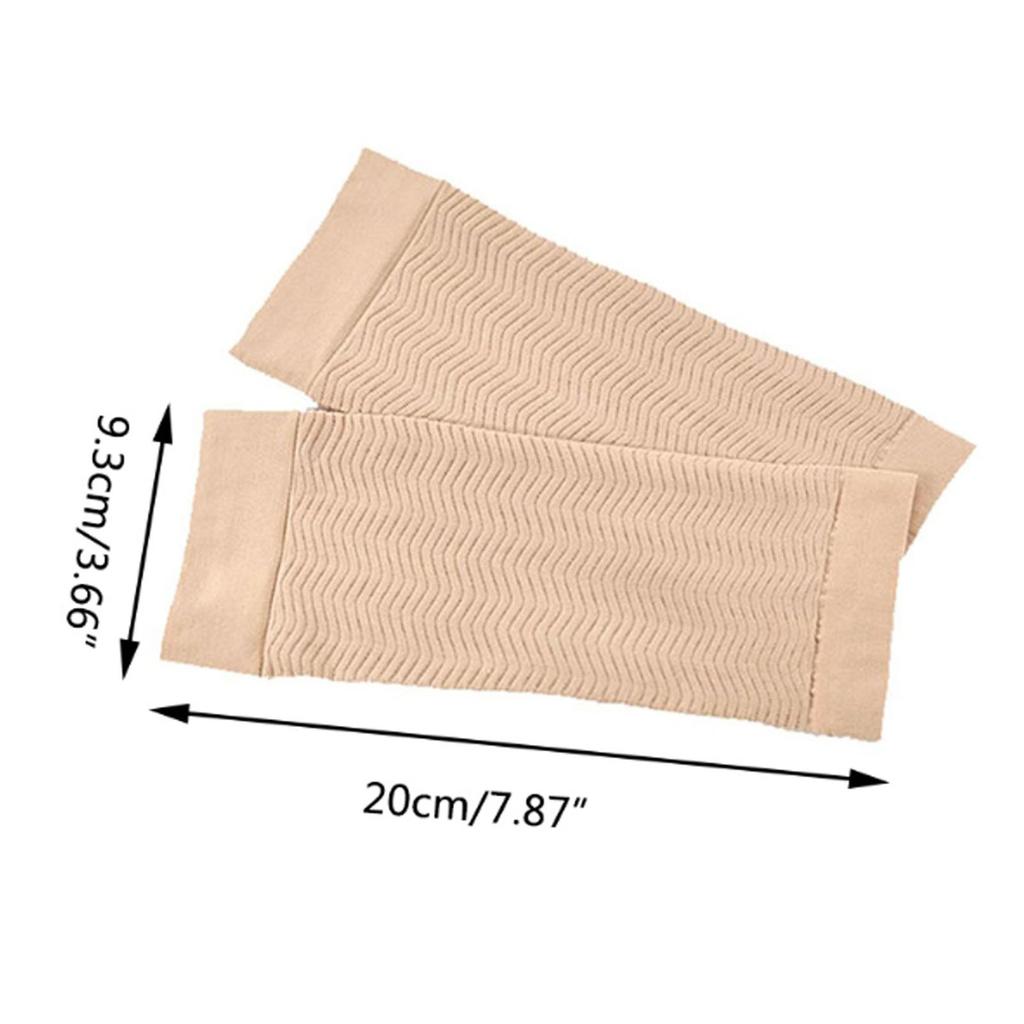 1 Pair Slimming Arm Sleeves Soft Comfortable Breathable Elastic Nylon Large Size Compression Arm Shapers Flesh Color Free Size