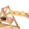 Wooden Three-Tier Tray Stand for Home & Kitchen – Stackable Fruit Dessert Display Organizer