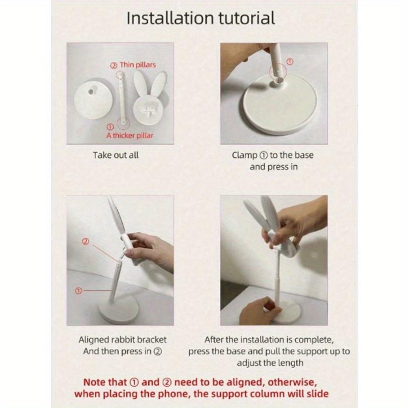 1pc Adjustable Folding Rabbit-Shaped Tablet Stand Desktop Organizer For Home, Office, And Gift, Desk Accessories, Home Decor, Office Decor, Gifts