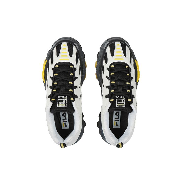 Fila Raid Row 2000 Fabric Synthetic Leather Comfortable Fashion Low-Top Dad Shoes Unisex Sneaker White Black 1JM01262D_978