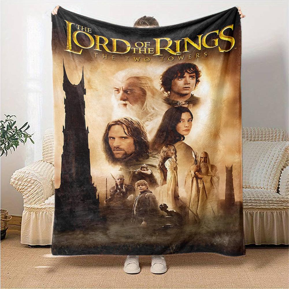 1pc Lord of the Rings Two Towers Flannel Blanket Soft Warm Throw for Home, Office, Travel, All-Season Cozy Bedding GiftL1123