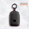 Car Key Case for Mazda 3 6 CX30 CX50 CX60 CX5 CX8 CX9 MX30 Cover Shell Suede Alcantara Keychain 4 Buttons Protector Accessories