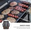 Stainless Steel BBQ Skewers Set with Wooden Handle Double Prong Outdoor Grilling Tools for Camping Picnic
