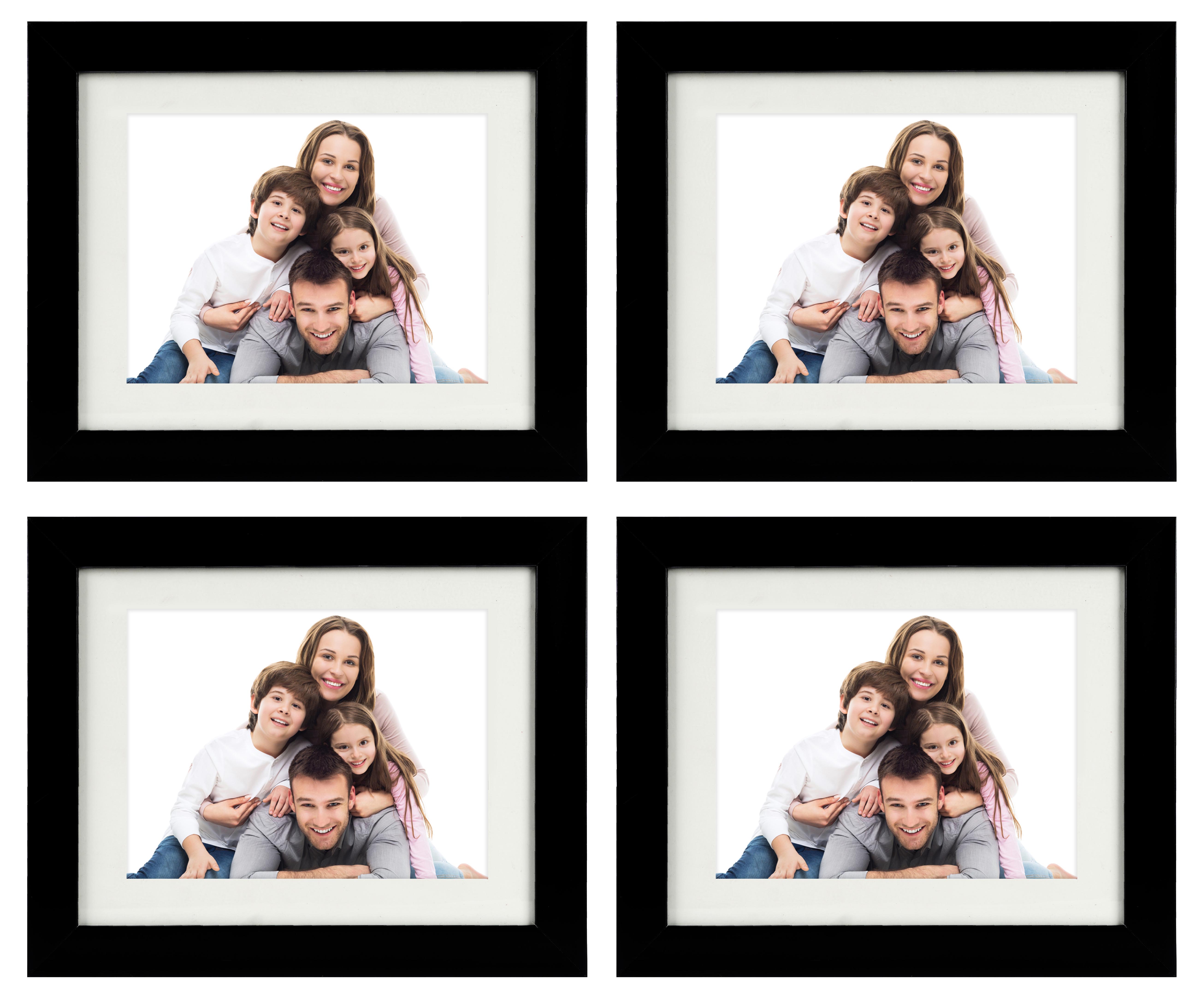 

Traceease Wood Photo Frame For Table Top Frame- Small Wall Hanging Picture Frame- Black 10 x 12 Inches - Pack of 8x10inches чорний