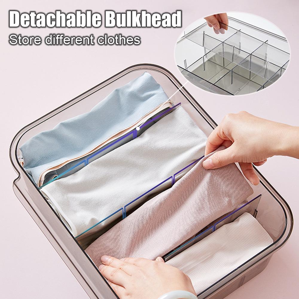 Socken-Organizer, Schubladentyp, BH-Unterwäsche-Aufbewahrungsboxen, abnehmbare Trennwand, 12 Fächer, Kleiderschrankschublade, staubdicht