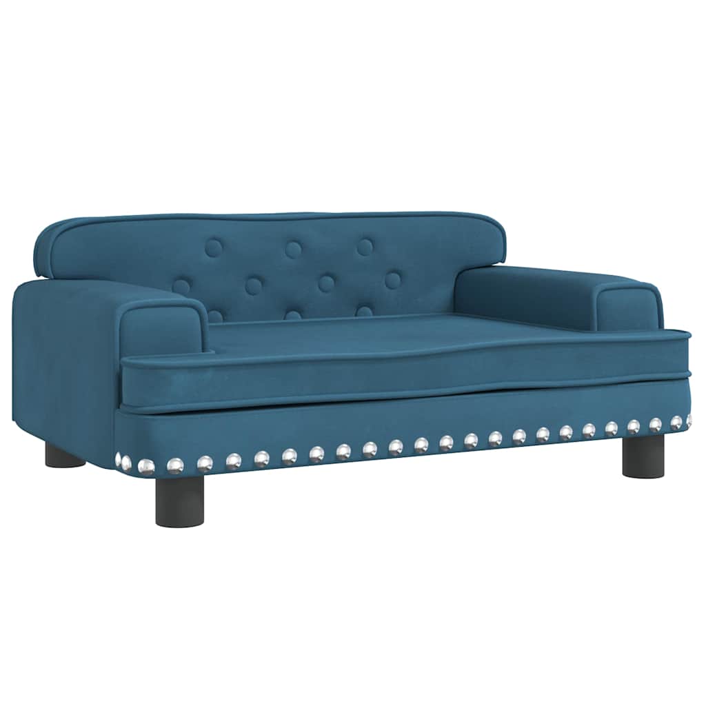 Kids Sofa Blue 70x45x30 cm Velvet