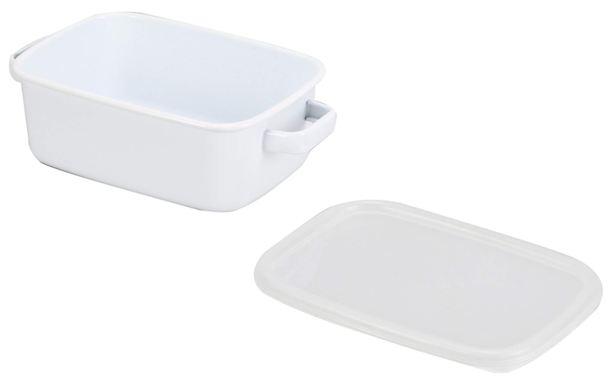 

Pearl Metal Enamel Oven 18 x 12 Bran Plate, cm, Deep, Kitchen, HB-5764 белый