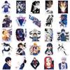 50 Pieces of Blue Prison Stickers Featuring Cartoon Anime Characters: Kazuma Kiyo, Hachiro Fura, and Renya Kunagami