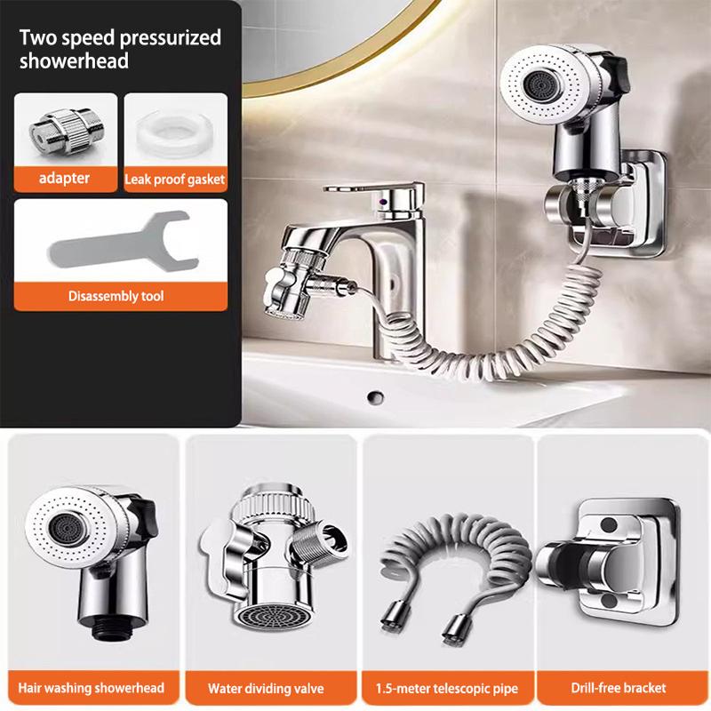 Bathroom Washbasin External Shower Set Universal Faucet Bubbler Anti-splash Head Booster Extender Water Nozzle