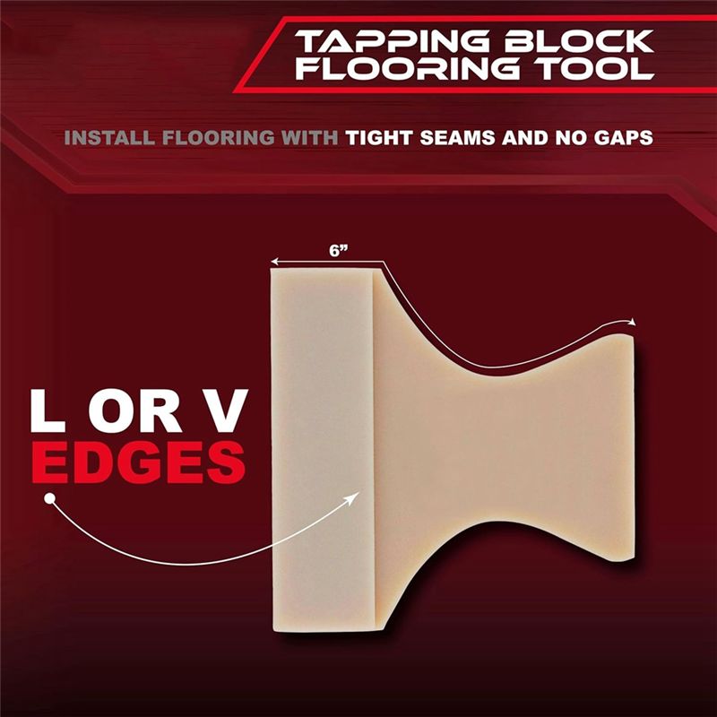 Easy Use Dual-Sided L And V-Type Nylon Tapping Block For Vinyl And Laminate Floors Design