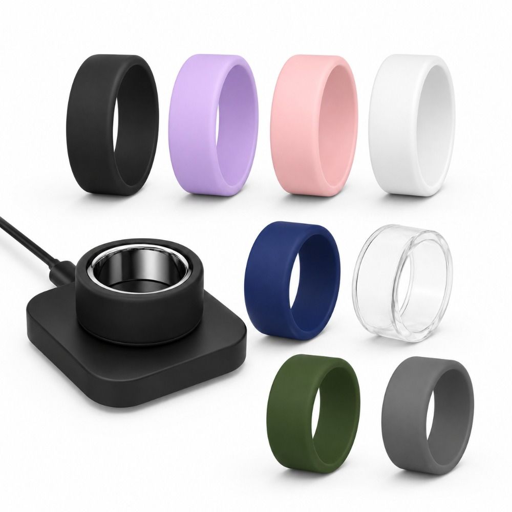 Soft Silicone Cover Elastic Protective Case Protector for Oura Ring 5 Working Out Smart Ring