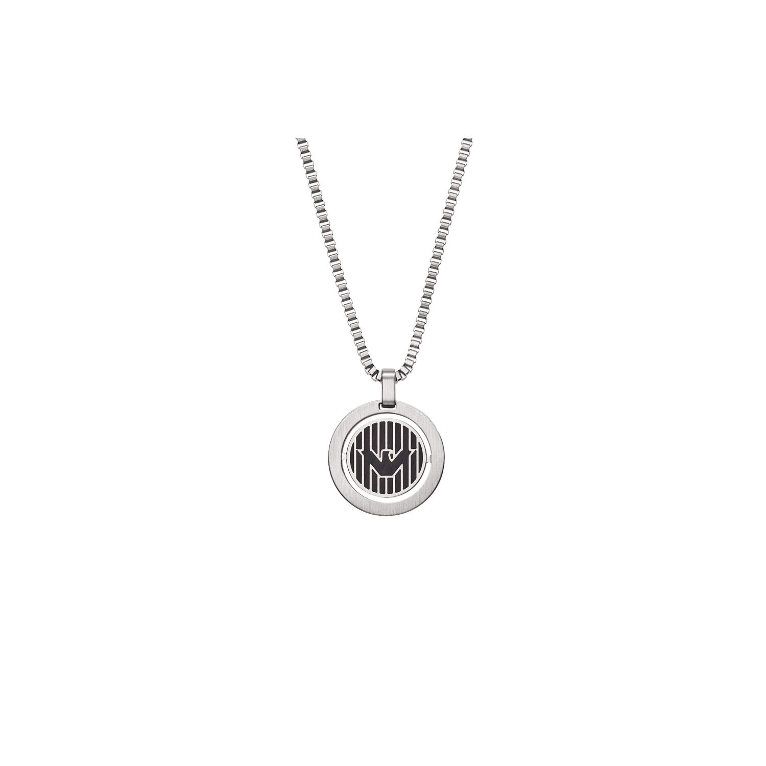 Armani Personality Double-Sided Rotating Pendant Necklace Men necklace EGS2725040 Basic Packaging