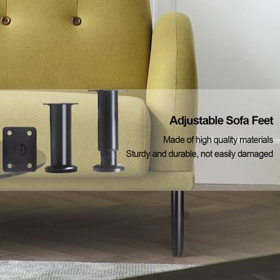 80-420mm Schwarz Matt Möbelbeine Edelstahl Höhenverstellbare Schrankfüße Rutschfeste Bodenschoner Möbelbeschläge