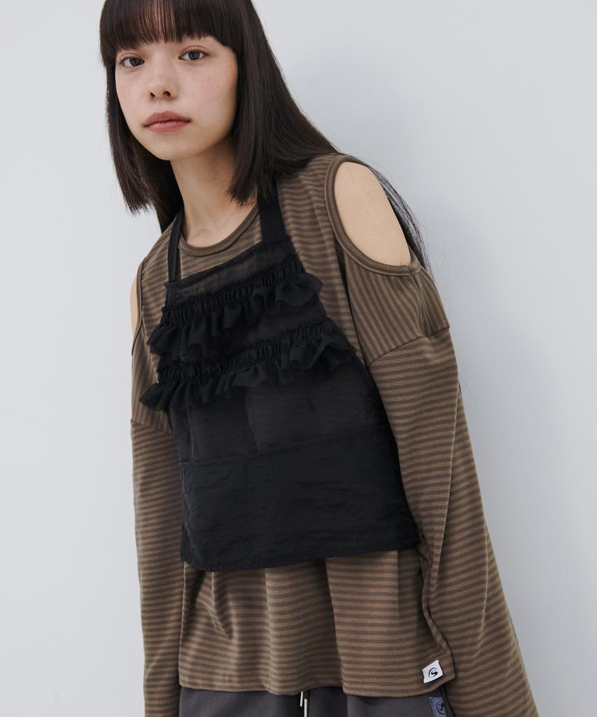 Peace Maker Ts 3Way Sheer Apron (Black)