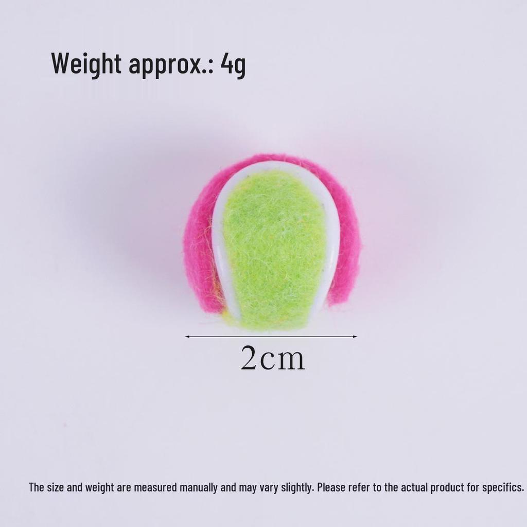 Mini Plush Tennis Ball Keychain - Creative DIY Sports Bag Pendant and Photography Prop