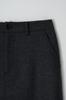 The Penny Wool Herringbone Long Skirt - Charcoal