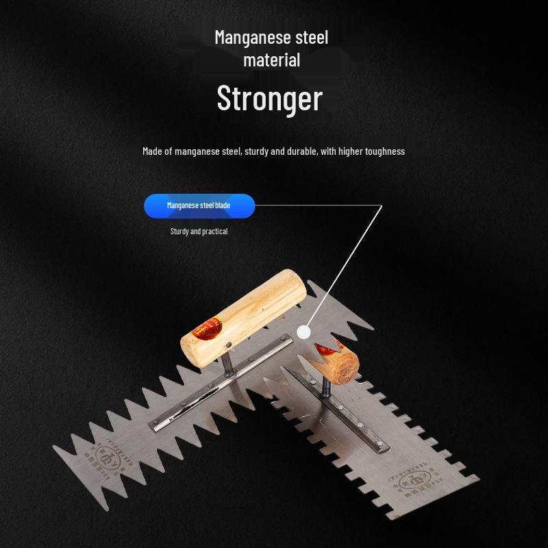 Pointed Toothed Trowel Plastering and Tiling Grout Scraper Tool