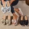 Women's Thick Sole Sandals Solid Color Versatile Bow High Quality Platform