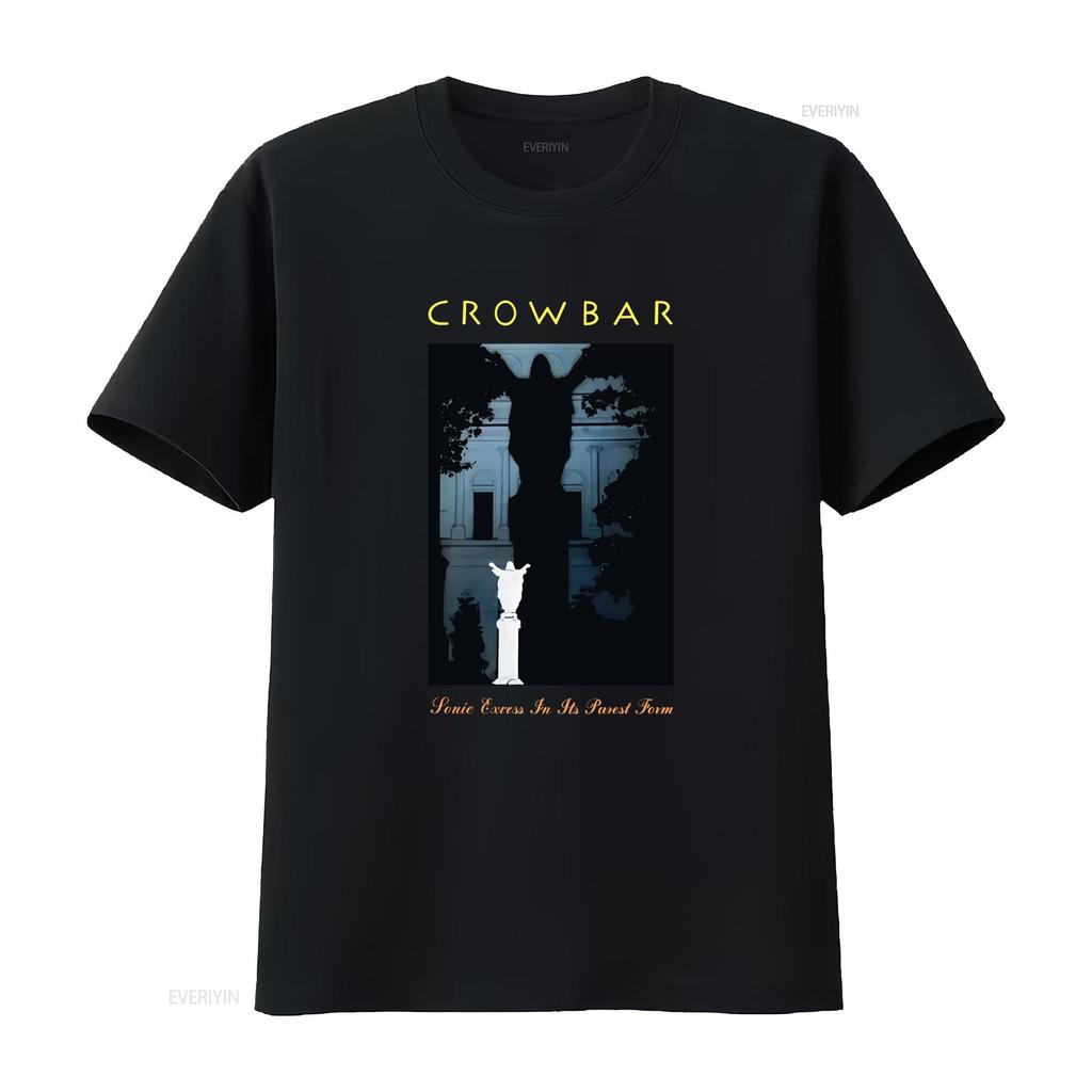 Crowbar Band T Shirt Time Heal Nothing Design Black Full Sizes S 5XL Vintage Washed Comfortable Designer Clothes Casual