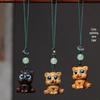 Sandalwood Zodiac Tiger Keychain Phone Pendant – Cultural Plaything & Night Market Accessory
