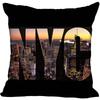 Individuelle New York City Quadratische Kissenhülle Individuelle Reißverschluss-Kissenbezughülle 45X45cm(Eine Seite)
