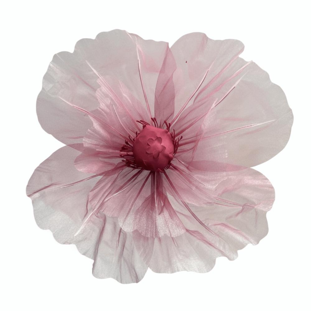 Single Flower Head Simulated Flower Silk Mesh Yarn Large Poppy Silk Screen Flower Beautiful Decoration Stand Props
