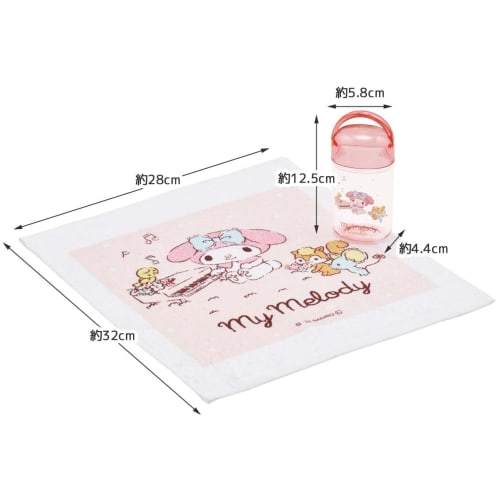 Skater Antibacterial Wet towel set with case Wet towel My Melody Easy song Sanrio Made in Japan 32 x 30.5 cm OA5AG-A