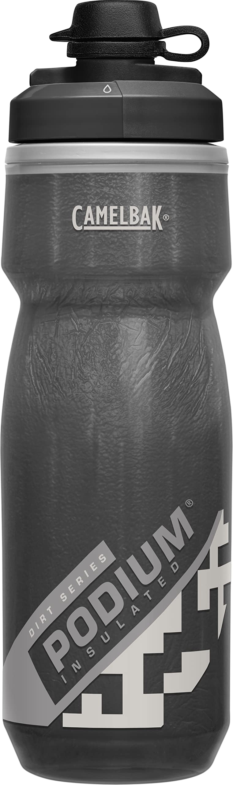 

Camelbak Podium Dirt Chill Cycling Insulated Double the Cooling 620ml Bottle, Efficiency, Mud-Resistant [Cap Included], Soft, Easy-to-Drink, (21oz) чёрный