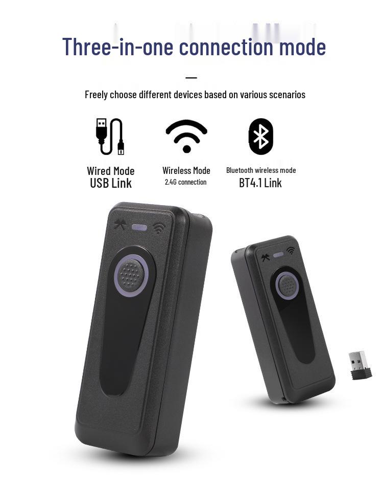 Wireless Bluetooth High-Speed 1D/2D Handheld Scanner