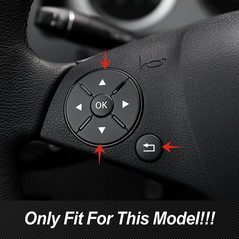Car Console Steering Wheel Buttons Cover Decoration Sequ Trim For Mercedes Benz ML GL CLS GLK E C Class Interior Accessories