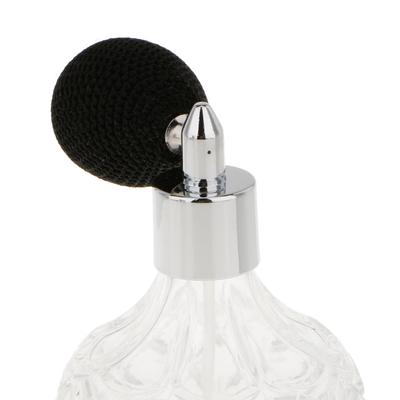 Vintage Carved Short Spray Glass Empty Refillable Crystal Perfume Bottle with Spray Atomizer 100ml Home Decorative Bottle